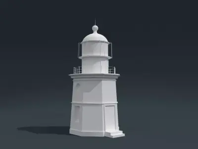 Lighthouse on Cape Meganom Crimea 3D model