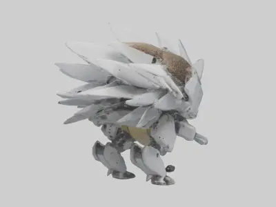 Robot version of a hedgehog model 3D model