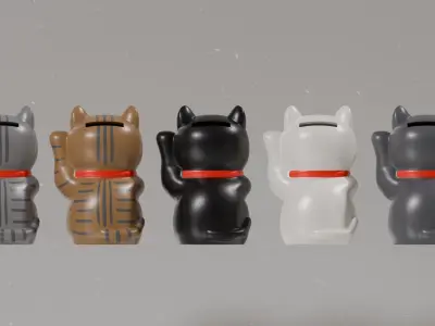 Lucky Cat Bundle 3D model