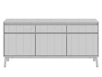 Lakin Teak Sideboard 3D model