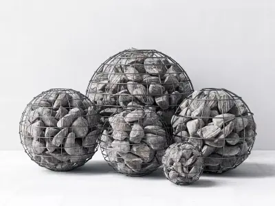 Gabion sphere form 3D model