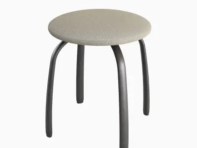 Steel Stool F 01 3D model