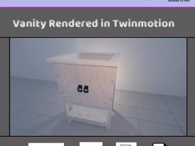 3D Model Vanity digital shack rendered in twimmotion 3D model