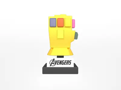 Lego Infinity Gauntlet v4 001 Low-poly 3D model