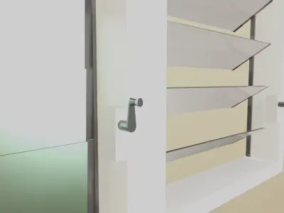 The Jalousie Window Low-poly 3D model