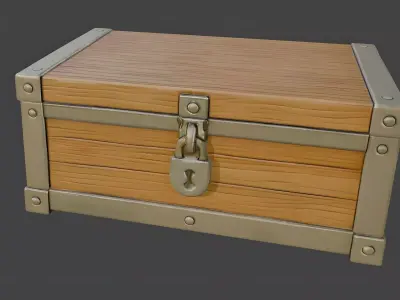 Wooden chests FREE Free low-poly 3D model