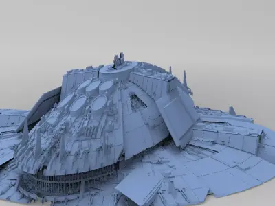 Jupiter Ruin launcher base ground structure 4 3D model