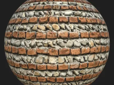 Brick Material Pack Low-poly 3D model