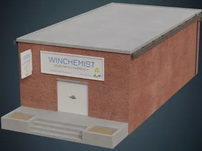 Building 3A Low-poly 3D model