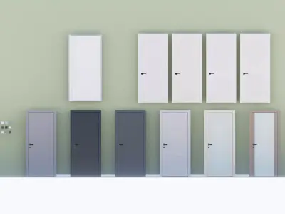 interior doors models Low-poly 3D model