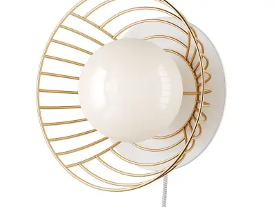 Pink Linework Metal Wall Sconce 3D model