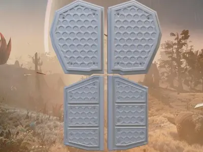 Sci Fi Armour Circle Top plates 3D print model