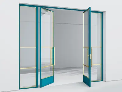 Aluminium door 348 3D model