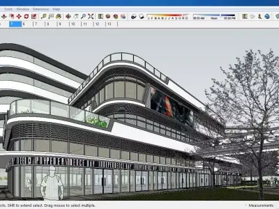 Sketchup Shopping Center A1 3D model