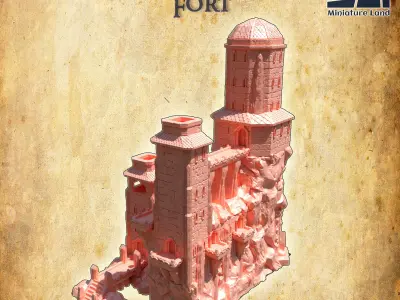 Old Dwarf Fort Tabletop Terrain 28 MM 3D print model
