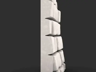 Rubble Stone Wall Low Poly Kit 3D print model purchase