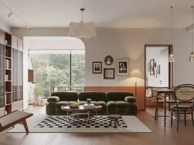 apartment interior scenes      3D model shop