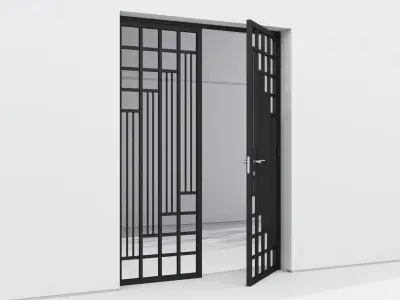 Aluminium door 31 3D model