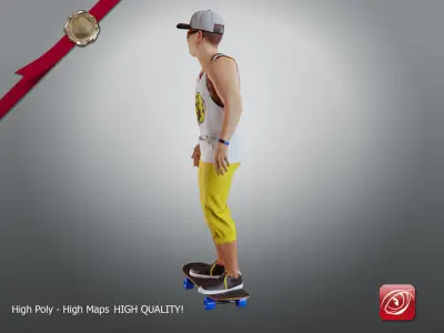 Skater Male A CC 21 30 002 3D model