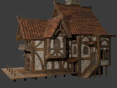 Medieval Exterior Building 3D model
