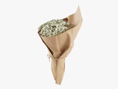  Flowers In Bucket And Bouquets Set 