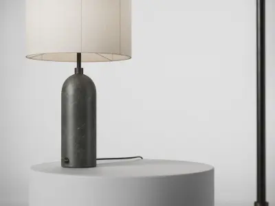 GUBI Gravity Table and Floor Lamp 3D model