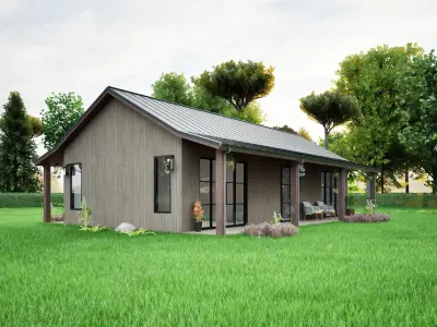 small barn house 3D model