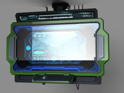 Sci-fi monitor3 Low-poly 3D model