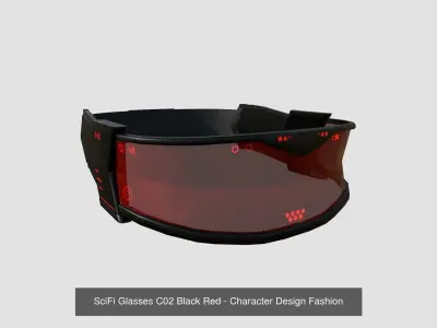 08 SciFi Glasses C Model Collection - Character Design Fashion 3D Model Pack
