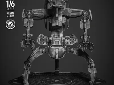 STAR WARS Droideka Sculpture 3D print model