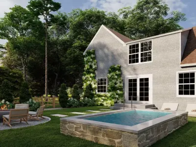 Garden Landscape 3D Model - SketchUp and Lumion Scene 3D model 3D model