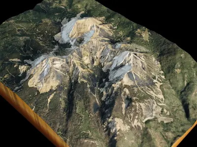 Mount Peale 3d model landscape 3D model