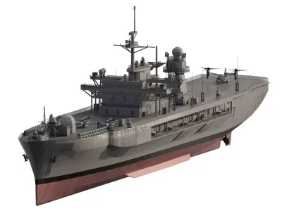 US NAVY AMPHIBIOUS ASSAULT SHIP 3D model