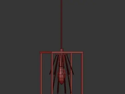 Gold Starburst Chandelier 3D model