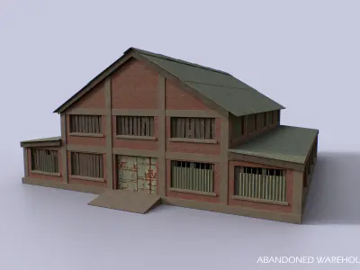 Abandoned Warehouse 01 Low-poly 3D model