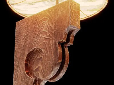 Antique wall lamp 3D model purchase