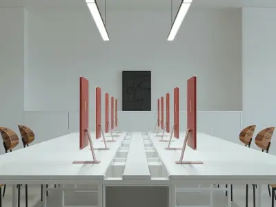 Modern minimalist office design 3D model