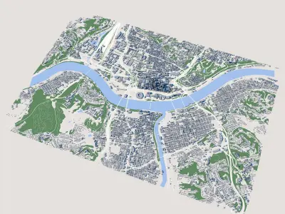 Cincinnati City Ohio USA 3D model