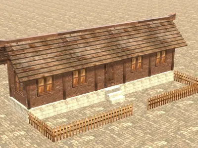 Medieval house twelve 8 Low-poly 3D model