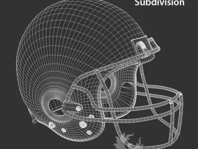 Baltimore Ravens official game helmet 3D model