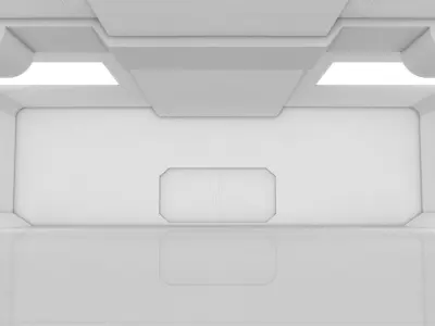 Sci Fi Warehouse Low-poly 3D model buy