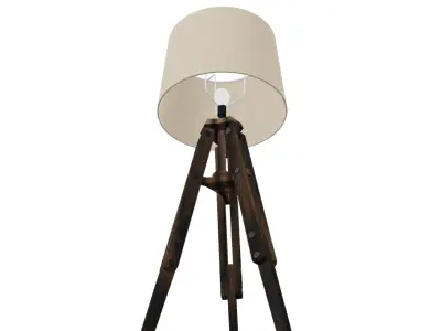 Rustic Tripod Floor Lamp - Light - LAMPARAS Low-poly 3D model
