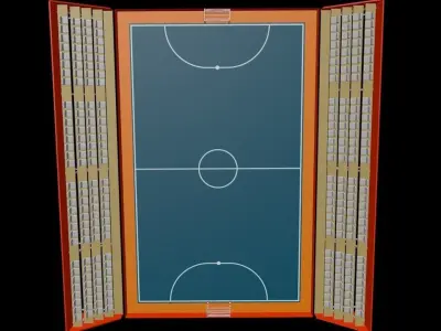 Futsal court Free 3D model