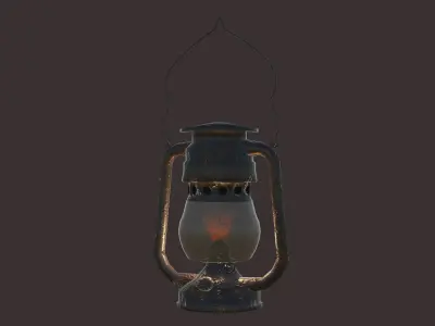 Oil Lantern Free low-poly 3D model