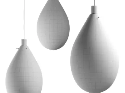 CB2 Calandra Glass Pendant Lamp 3D model