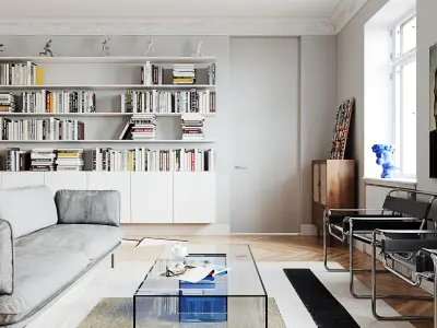 Modern Bauhaus Flat Scene 3D model