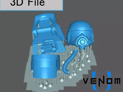 Concept Pilot Brick Armor 3D Print Model 3D print model