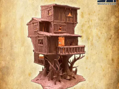 Swamp Inn Tabletop Terrain 28 mm 3D print model