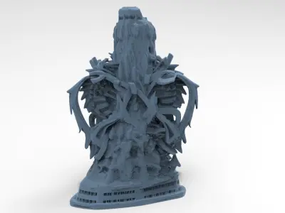 Leviathan dragon crystal Wraith stone 3D model