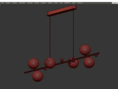 MAKE LINE CHANDELIER Low-poly 3D model